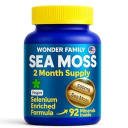 Wildcrafted Irish Sea Moss Capsules – Chondrus Crispus or True Sea Moss Advanced with Biotin, Niacinamide, Vitamins – Multimineral Supplement – Alternative to Irish Seamoss Gel – 60 Seamoss image