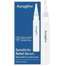 Auraglow Sensitive Teeth Relief Serum Gel, Reduces Tooth Sensitivity with Potassium Nitrate and Nano Hydroxyapatite, Remineralization Gel, Strengthens Teeth & Protects Enamel, 40+ Treatments image
