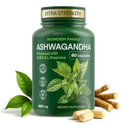 Ashwagandha Complex 800mg with GABA, L-Theanine & B6 – Adaptogenic Support for Calm, Focus & Mood – 60 Capsules – Stronger Than 600mg - Non-GMO, Gluten-Free 60 Count (Pack of 1) image