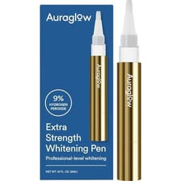 Auraglow Extra Strength Teeth Whitening Pen, 9% Hydrogen Peroxide, 40+ Whitening Treatments, Whitens Teeth Fast, No Sensitivity, 4mL 0.13 Fl Oz (Pack of 1) image