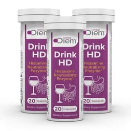 Omne Diem DrinkHD 20 Count 3 Pack - Diamine Oxidase - DAO Enzyme in a convienant Carry Package. image