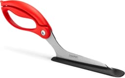 Dreamfarm Scizza 2-in-1 Pizza Scissors & Slice Server – Ergonomic Stainless Steel Cutter (Red) image